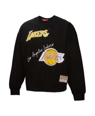 Women's Black Los Angeles Lakers Hardwood Classics Home Team Pullover Sweatshirt