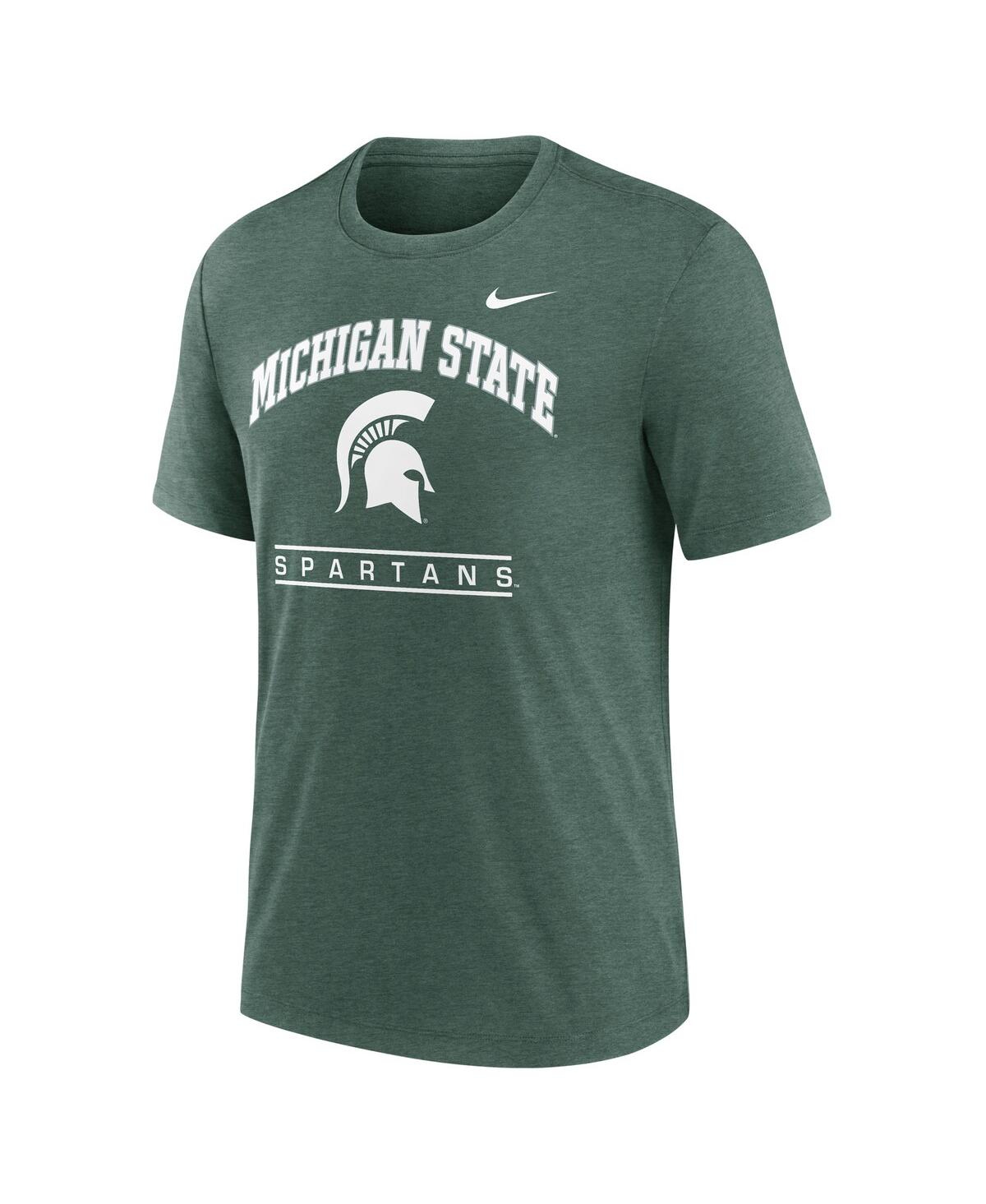 Nike Men's Green Michigan State Spartans Arch Over Logo Tri-blend T-shirt In Green