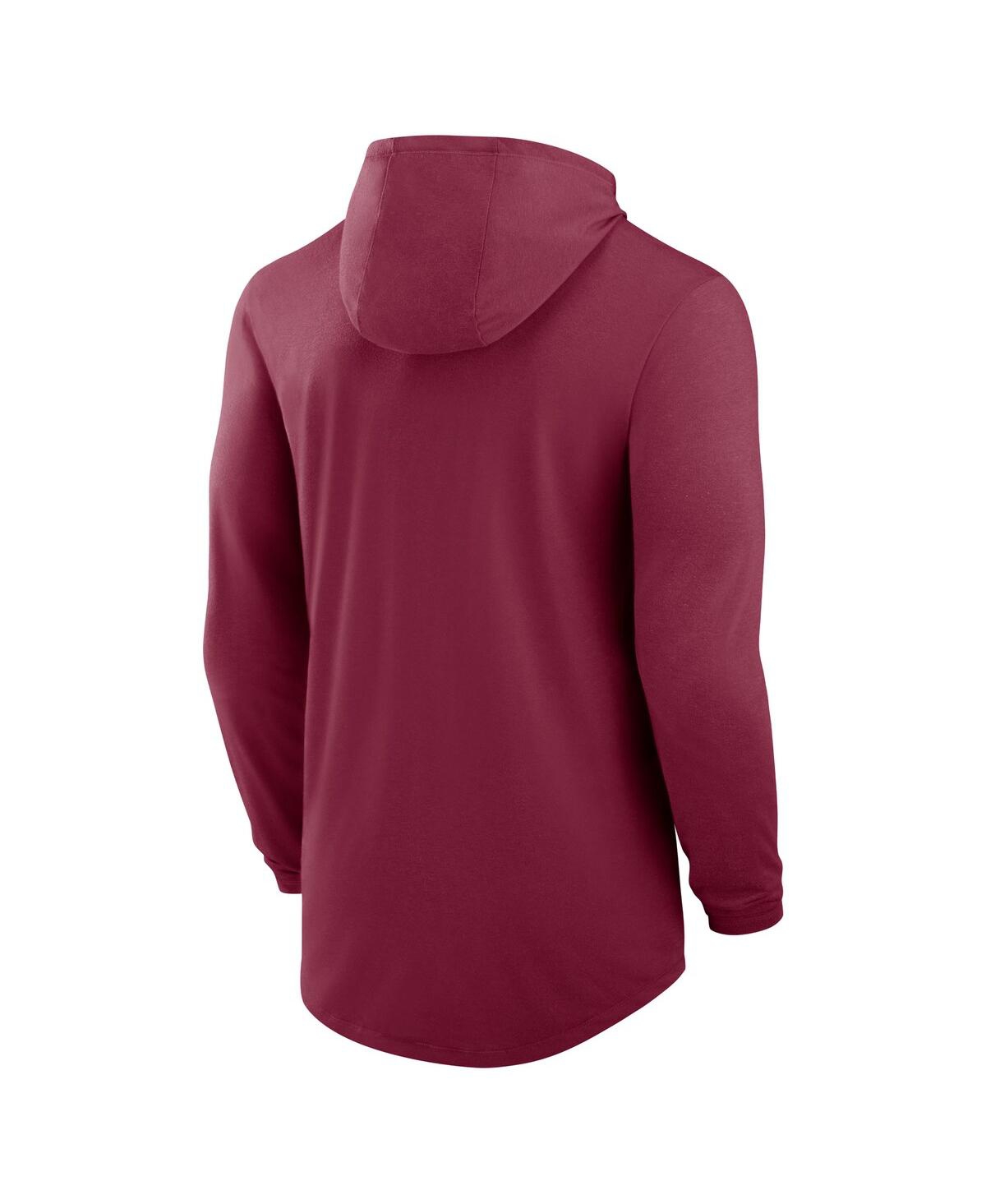 Nike Men's Garnet Florida State Seminoles Lightweight Performance Long Sleeve Hoodie T-shirt In Pink