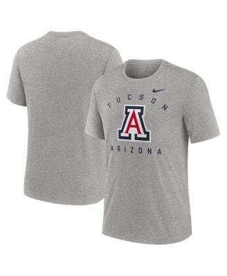 Nike - Men's Heather Gray Arizona Wildcats Campus Primary Location Tri-Blend T-Shirt