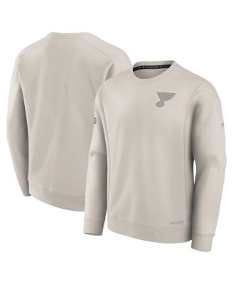 Fanatics - Men's Cream St. Louis Blues Authentic Pro Road Fleece Pullover Sweatshirt