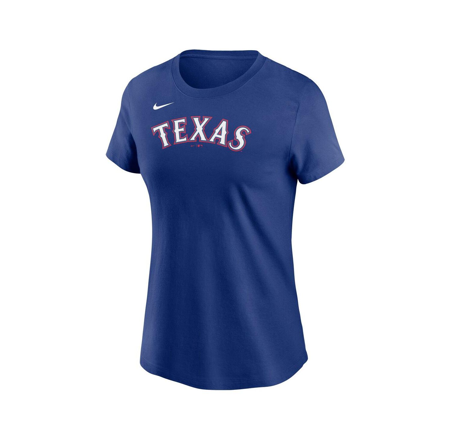 Women's Royal Texas Rangers Wordmark T-Shirt