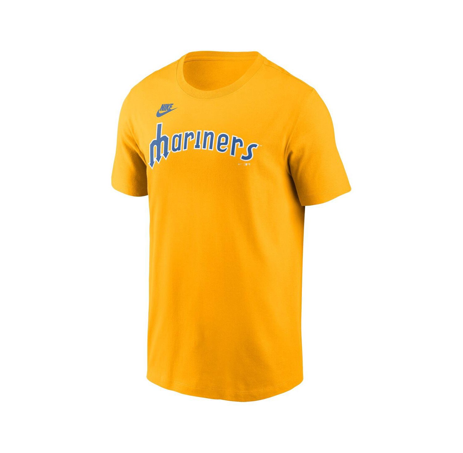 Men's Gold Seattle Mariners Cooperstown Wordmark T-Shirt