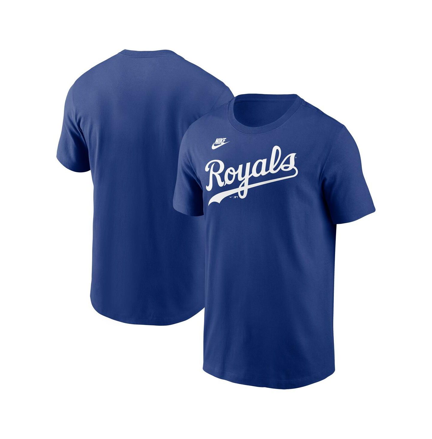 Мужская футболка Nike Royal Kansas City Royals Cooperstown Wordmark — фото 1