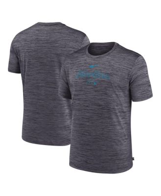 Nike - Men's Charcoal Miami Marlins Authentic Collection Velocity Performance Practice T-Shirt