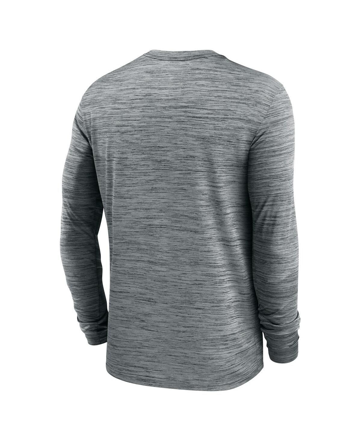 Nike Men's Heather Gray Tennessee Titans Sideline Team Velocity Performance Long Sleeve T-shirt In Gray