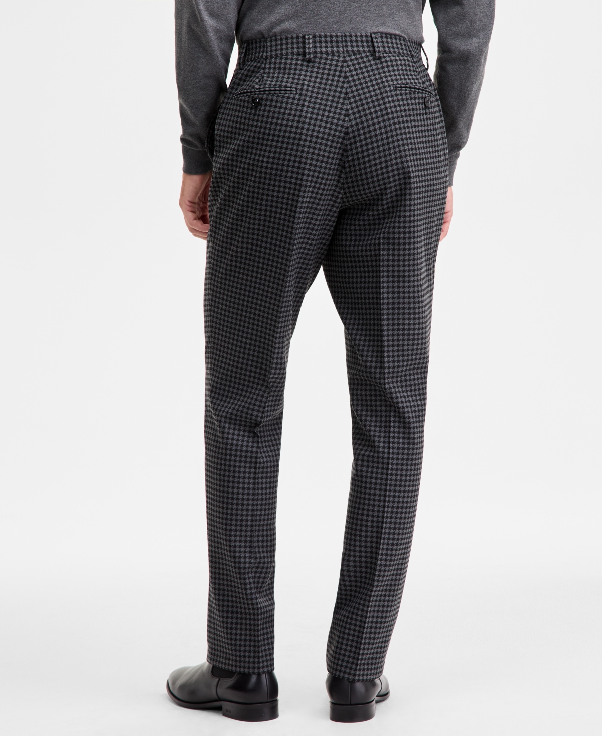 Tayion Collection Men's Classic-Fit Houndstooth Suit Separate Pants