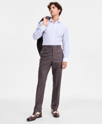 Tayion Collection - Men's Classic-Fit Plaid Suit Separate Pants