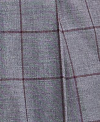 Men's Classic-Fit Windowpane Suit Pants