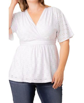 Plus Size Sunny Day Eyelet Top