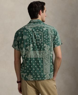 Polo Ralph Lauren Men's Classic-Fit Bandanna-Print Camp Shirt - Macy's