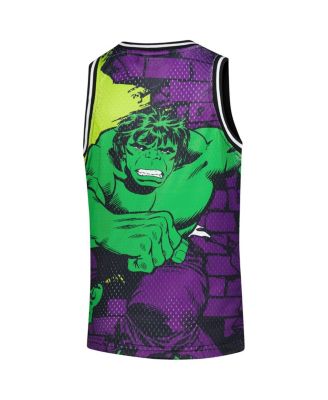 Big Boys and Girls Purple Hulk Big Print Mesh Fashion Jersey