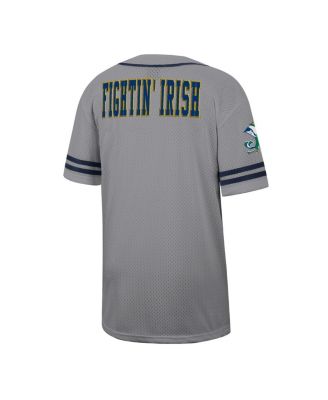 Men's Gray Notre Dame Fighting Irish Free Spirited Baseball Jersey