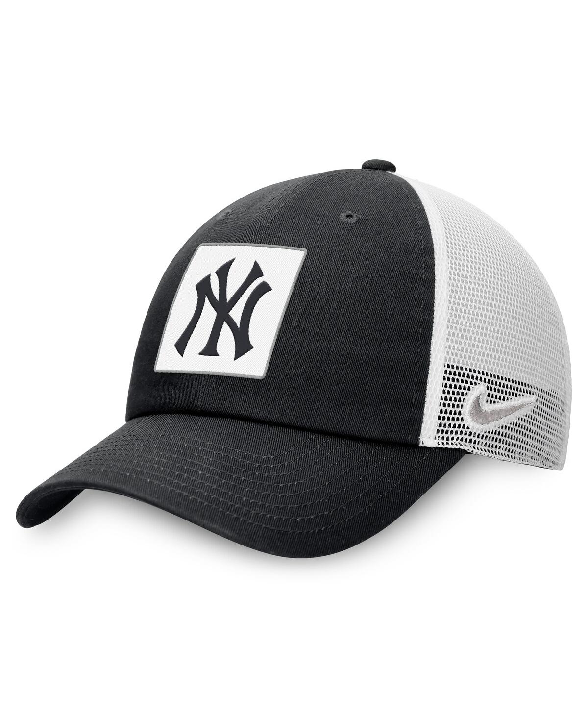 Men's Black New York Yankees Rise Adjustable Trucker Hat - Black
