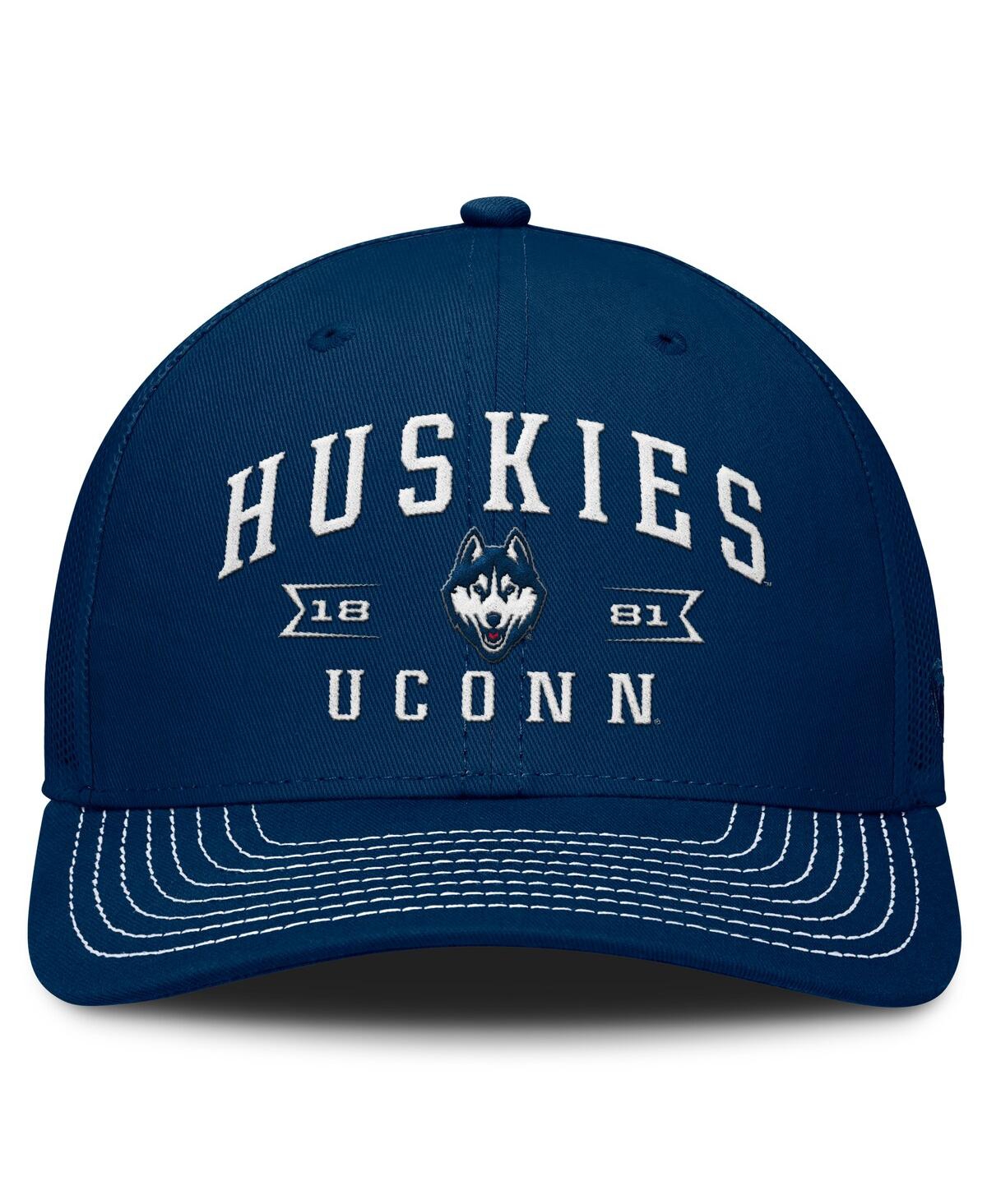 Top Of The World Men's True Navy Uconn Huskies Carson Trucker Adjustable Hat In True Navy