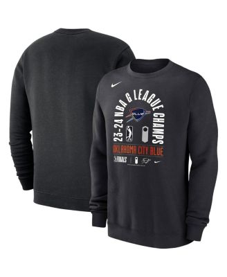 Nike - Men's Black Oklahoma City Blue 2024 NBA G-League Champions Fleece Crewneck Pullover Sweatshirt