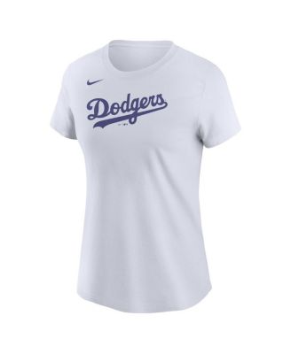 Women's White Los Angeles Dodgers Wordmark T-Shirt