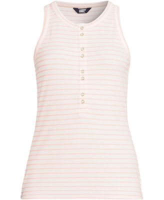 Women's Drapey Rib Fitted Henley Tank Top
