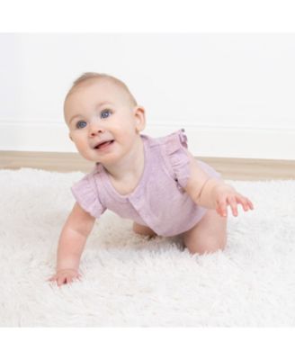 Baby Girls Rompers - Lilac Stars, 2 Pack