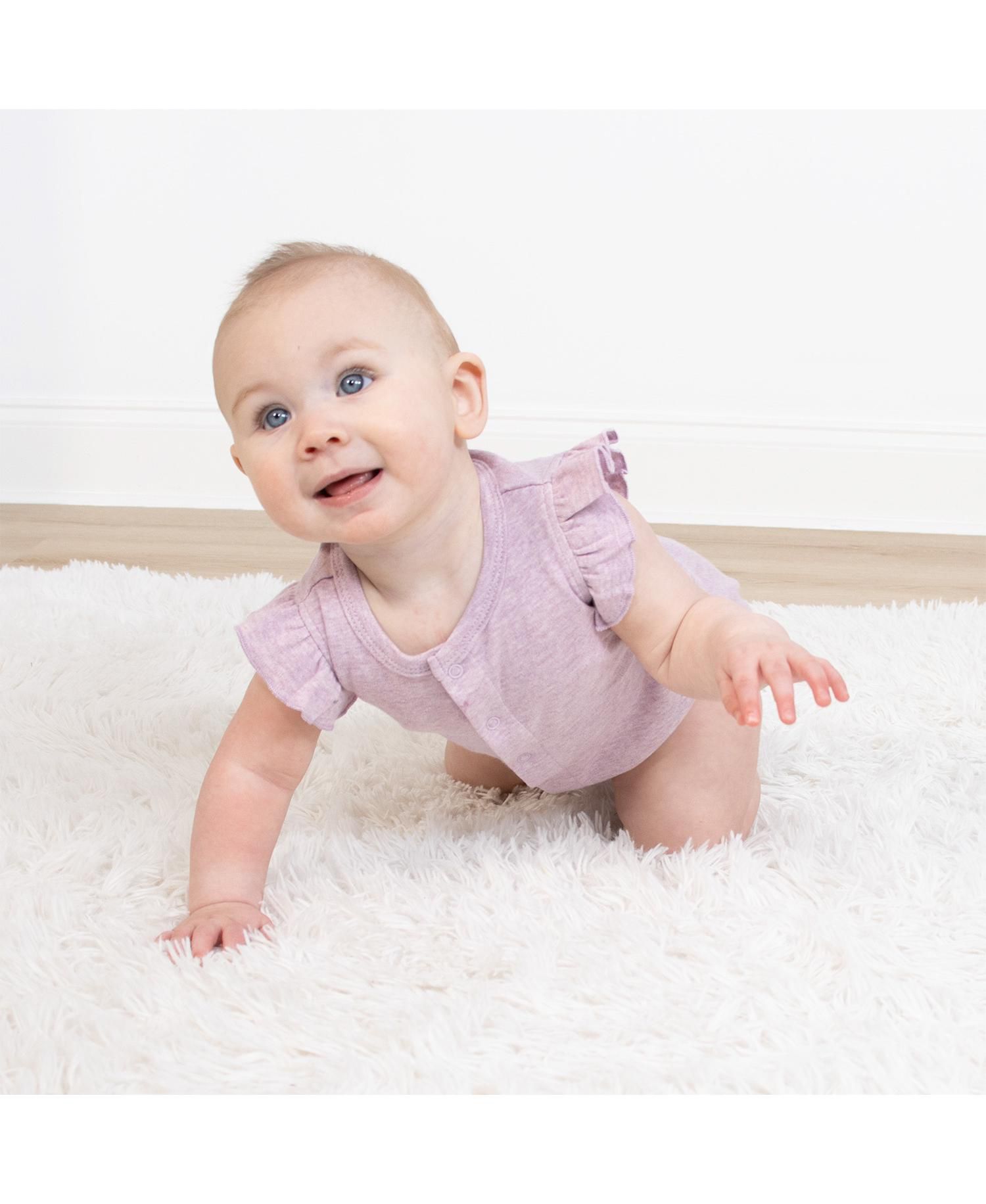 Baby Girls Rompers - Lilac Stars, 2 Pack