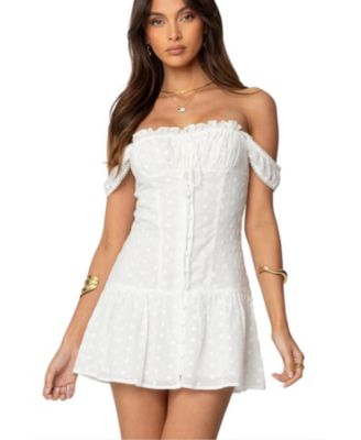 Women's Jill Eyelet Drop Waist Mini Dress