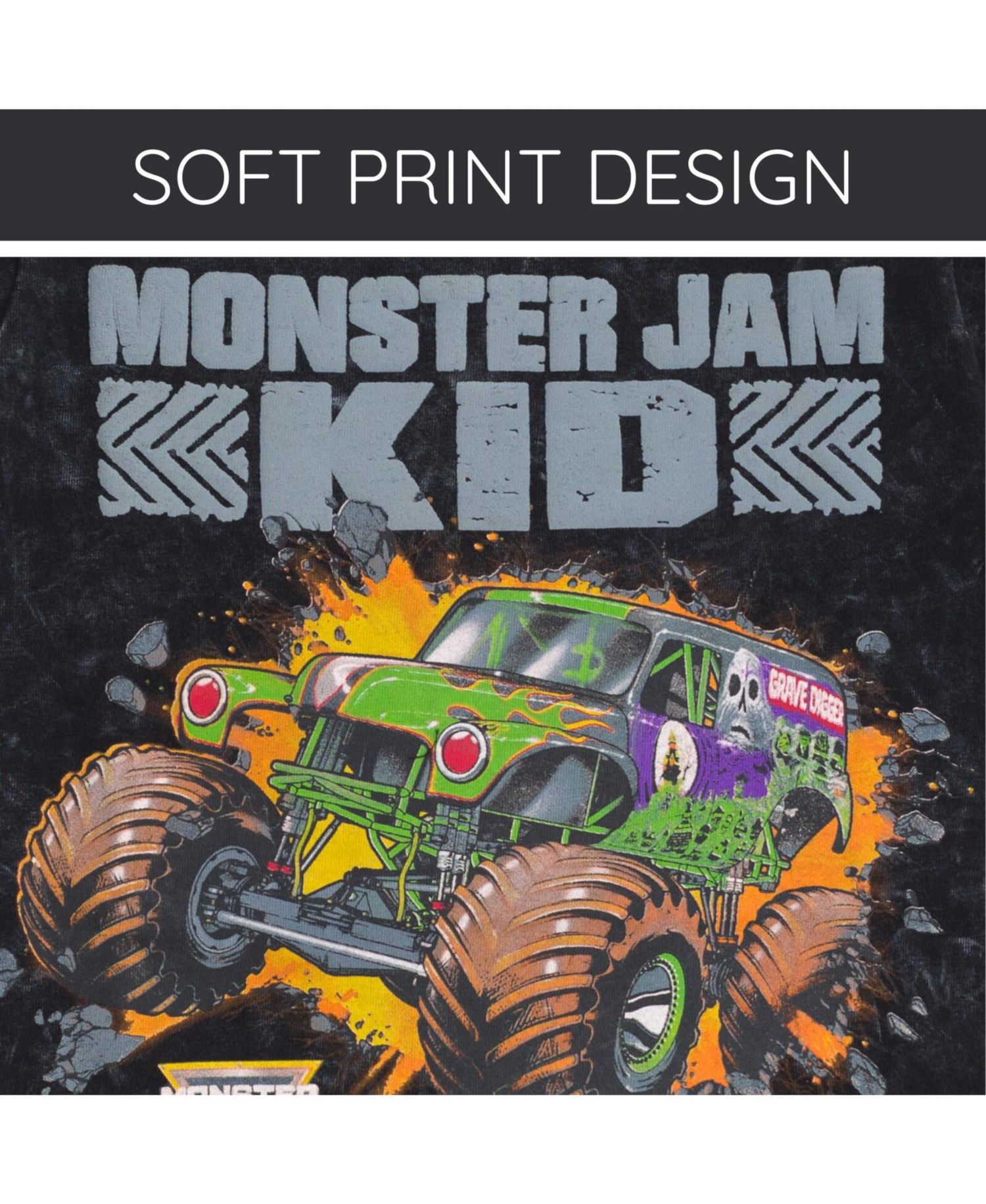 Toddler Boys Vintage Wash Matching Family T-Shirt to Adult Grave Digger