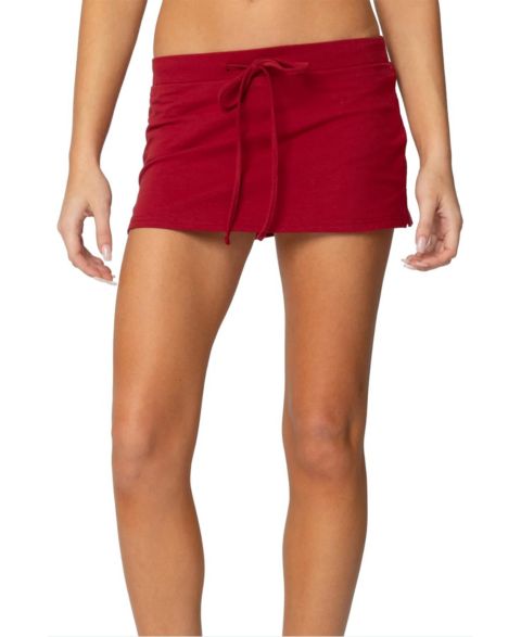 Женская юбка-шорты Edikted Bayside slitted micro skort, цвет: Бордовый