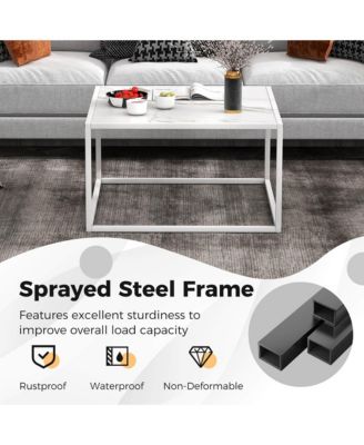 Coffee Table Modern Rectangular Coffee Table Metal Frame