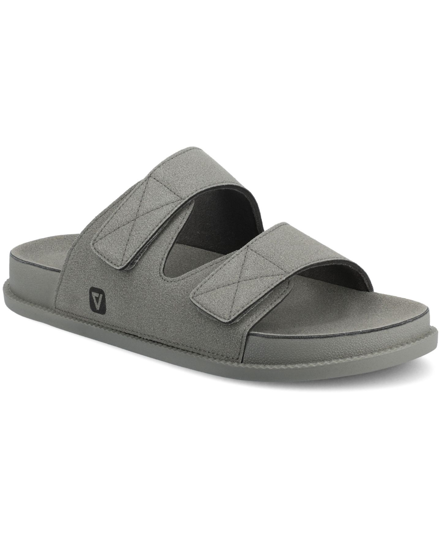 Мужские сандалии Vance Co. Orlando Comfort Adjustable Strap Slide On, цвет: Серый — фото 1