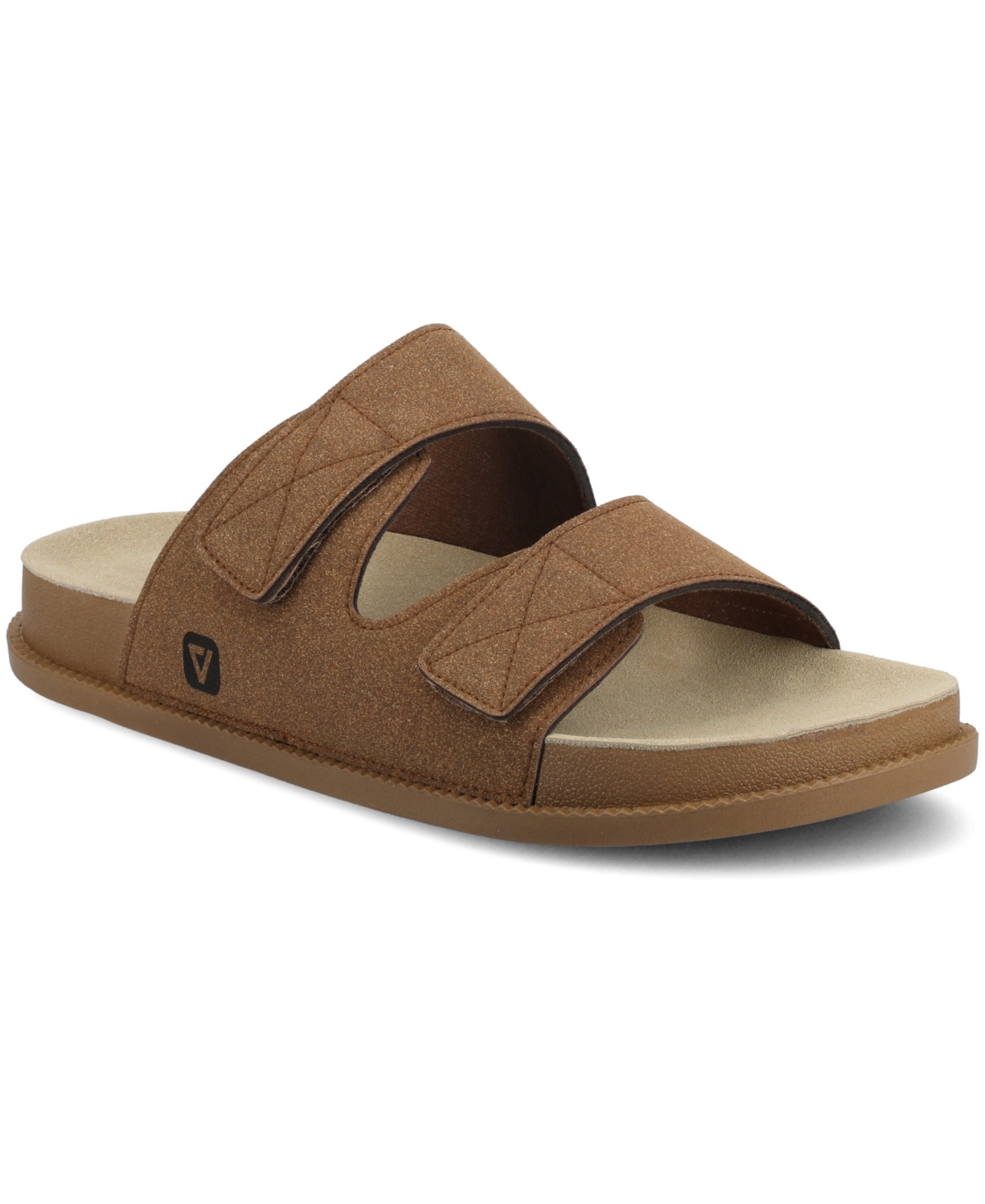 Men's Orlando Comfort Adjustable Strap Slide On Sandals - Chestnut