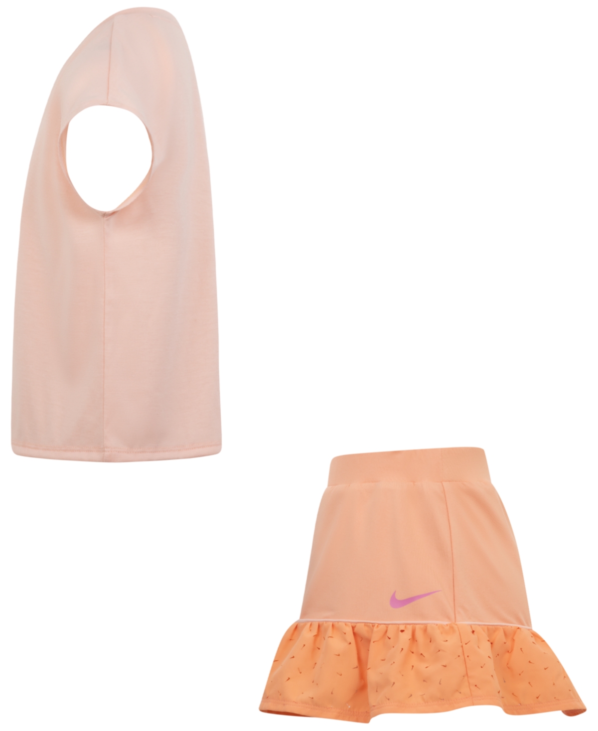 Nike Little Girls 2-piece Sunny Swoosh Scooter Set In Apricot Agate