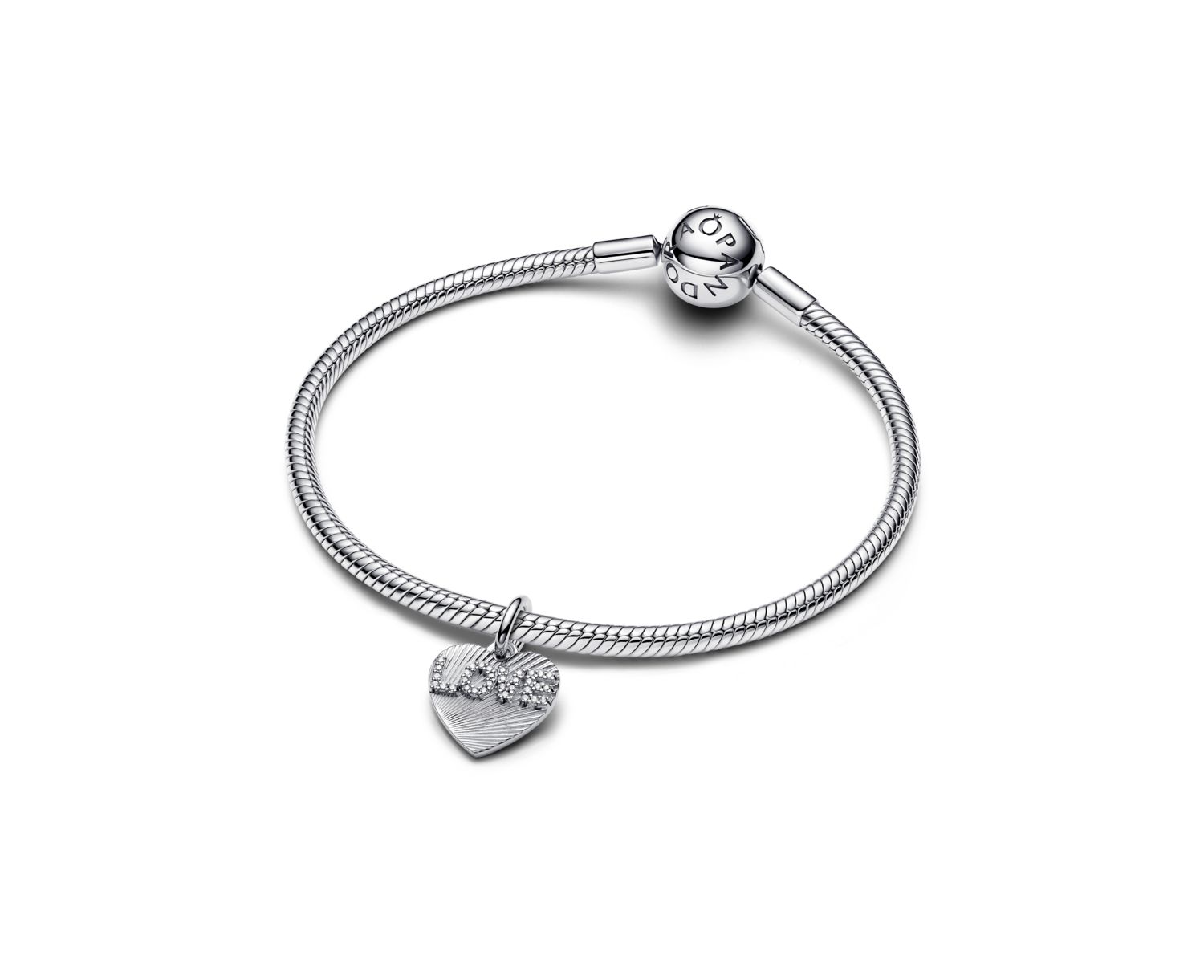 Sterling Silver Engravable Love Heart Dangle Charms
