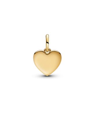 Gold-Plated Engravable Love Heart Dangle Charms