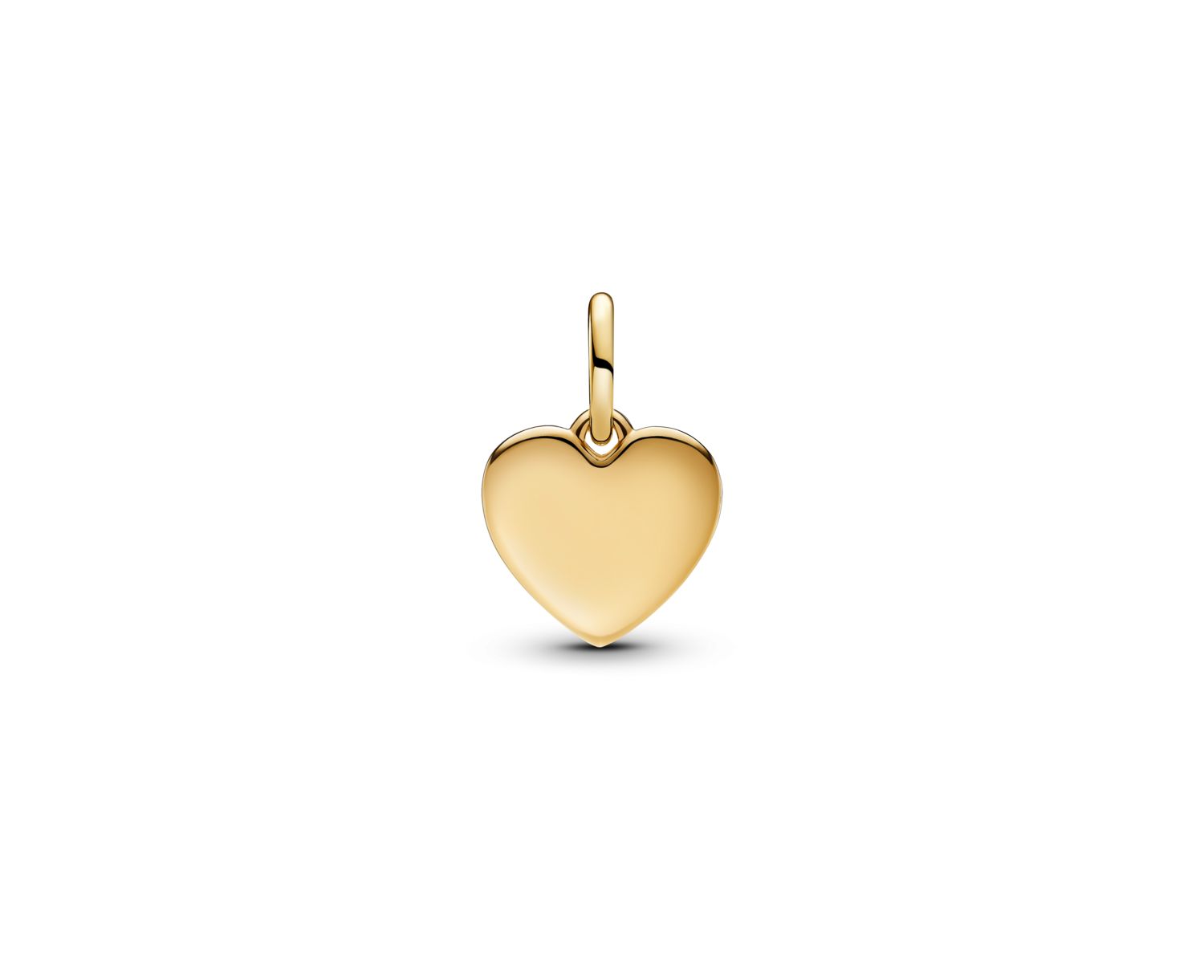 Gold-Plated Engravable Love Heart Dangle Charms