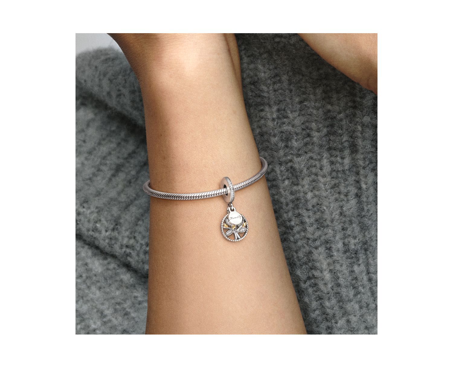 Sparkling Family Tree Dangle Charms
