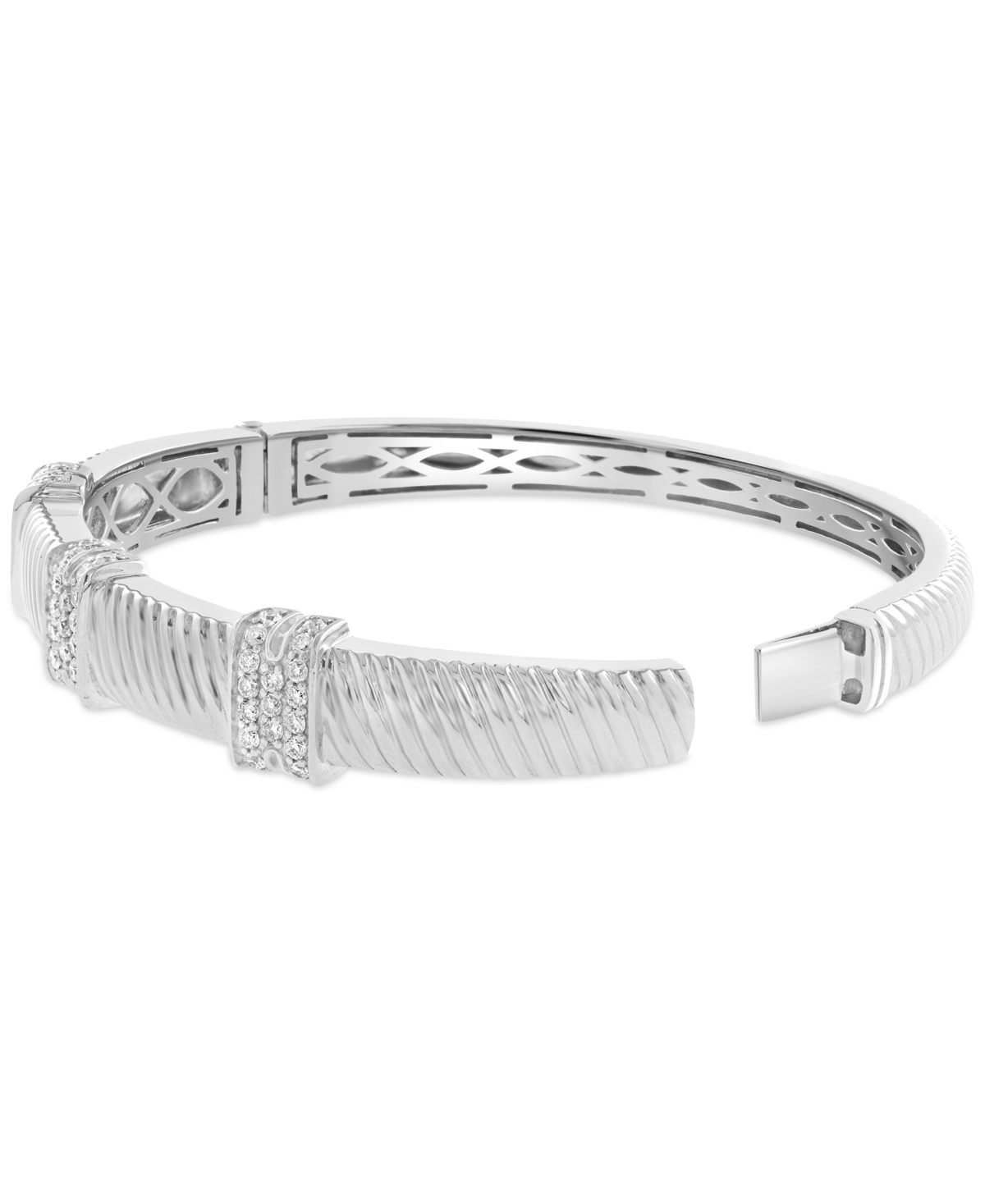 Effy Diamond Bangle Bracelet (1 ct. t.w.) in Sterling Silver