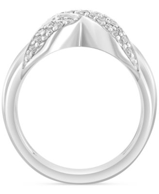 EFFY&reg; Diamond Crossover Statement Ring (5/8 ct. t.w.) in Sterling Silver