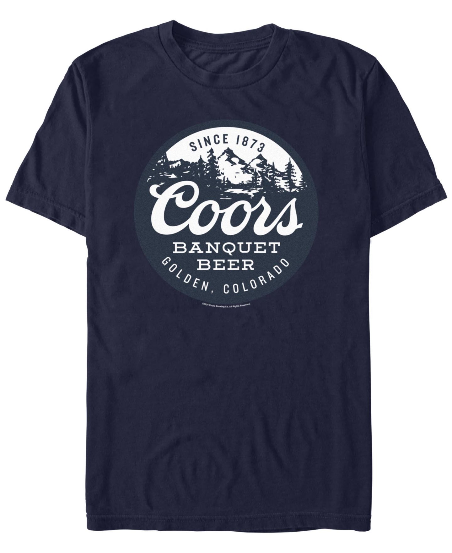 Мужская футболка Coors Brewing Company Coors Banquet Beer Short Sleeve, цвет: Тёмно-синий — фото 1