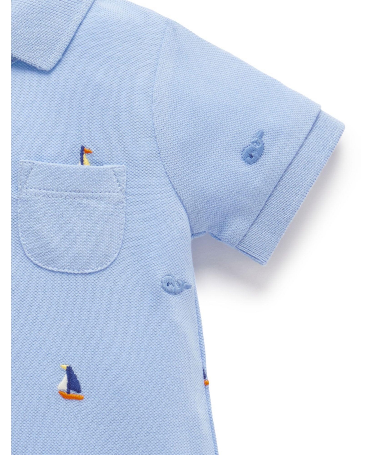 Purebaby Baby Boys Polo Romper