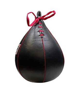 Genuine Leather Speed Bag for MMA, Muay Thai & Boxing, Heavy-Duty Punching Ball for Training, Reflex & Endurance, Reinforced Seams, Fast Rebound