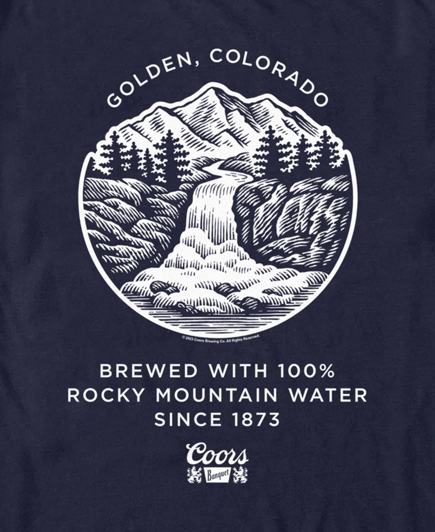 Мужская футболка Coors Brewing Company Mountain Brewing Short Sleeve, цвет: Тёмно-синий — фото 3