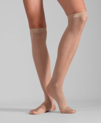 Women's Set of Two Lustrous Silky Shiny Sheer Dress Knee-high Stockings Socks