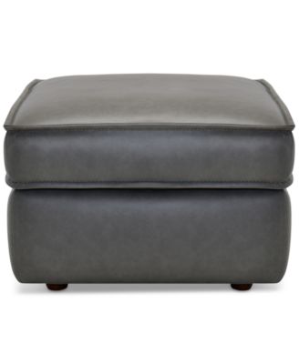 Glympton 26" Leather Ottoman