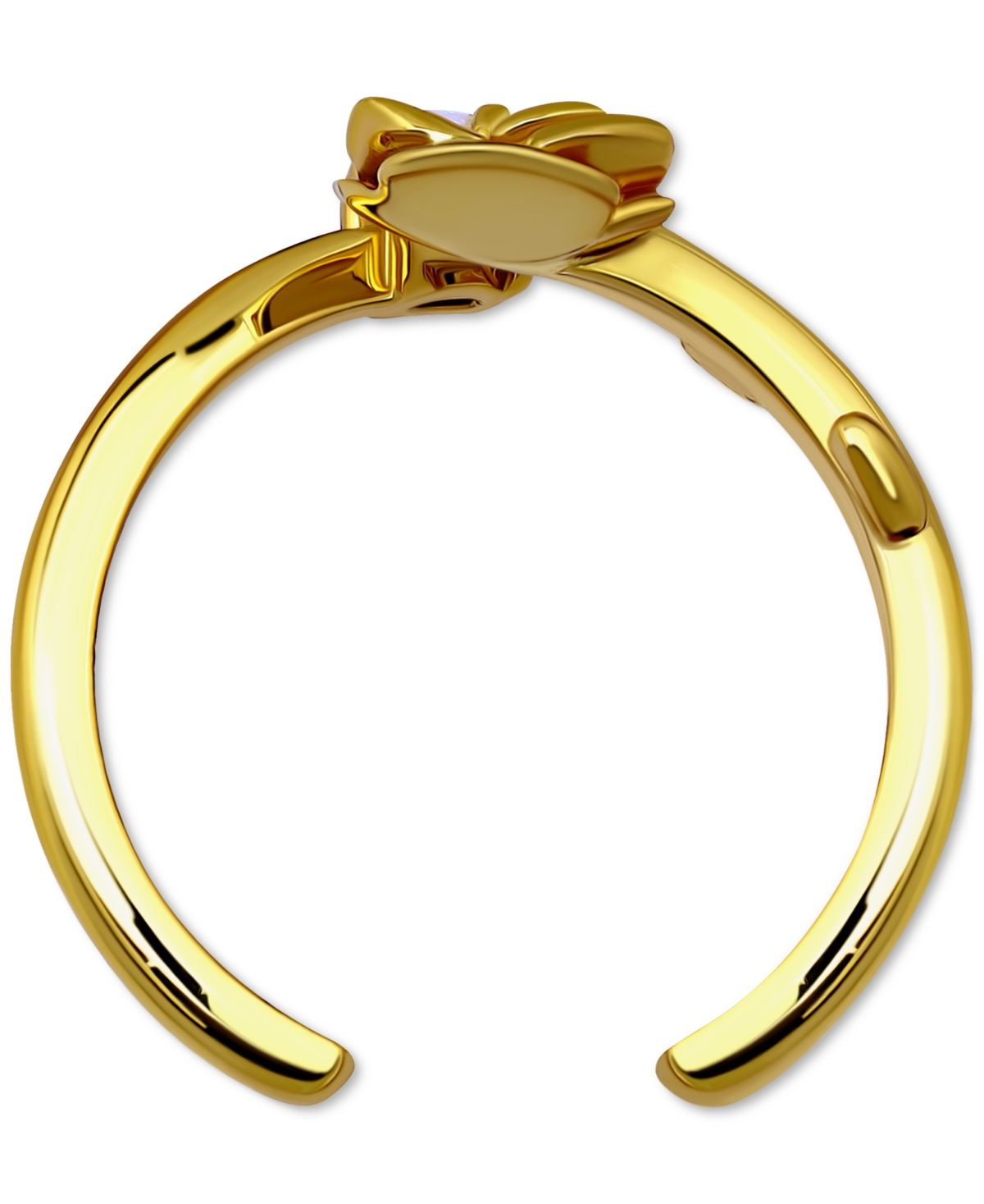 Giani Bernini Cubic Zirconia Rose Adjustable Toe Ring In 18k Gold-plated Sterling Silver (also In Sterling Silver) In Gold