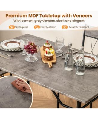 5-Piece Dining Table Set for 4 with Kitchen Table and 4 Dining Chairs