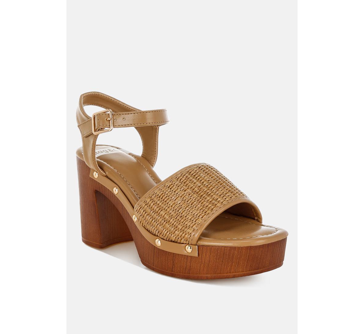 Mazaro Raffia Chunky Sandals - Natural