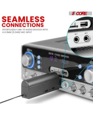 Wireless Microphones Pair UHF Professional Handheld Microfonos Inalambricos Dual Cordless Mic System for Karaoke Singing Wedding DJ Party Speech Church