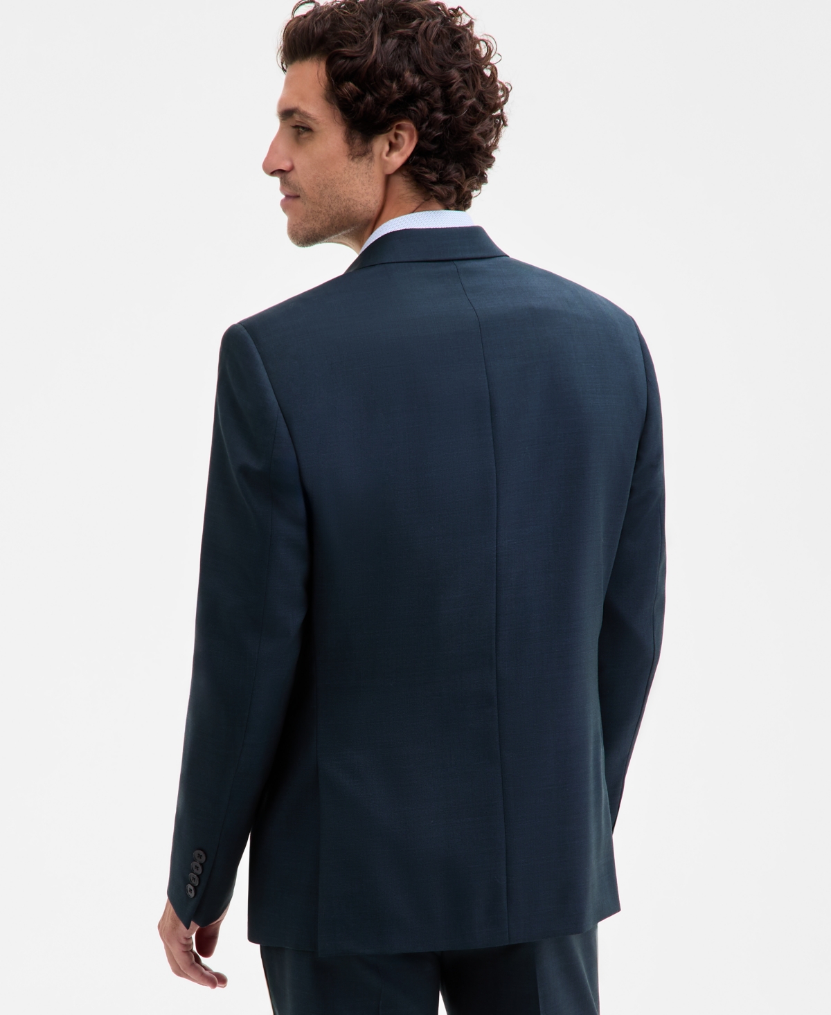 Calvin Klein Men's Slim-fit Wool-blend Suit Jacket In Blue