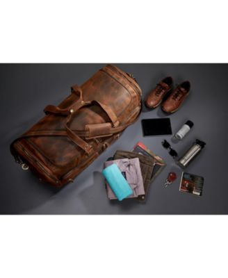 100% Full Grain Leather Duffel Bag - Only Duffel You will Need