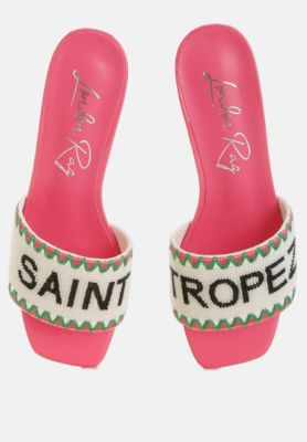 Poshta Saint Tropez Beaded Slip-On Heels